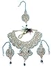 Bollywood Indian Bridal Set Turquoise Blue Stone Party Wear Designer Necklace Earrings for Womans