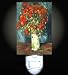 Poppies in Vase by Van Gogh Decorative Night Light