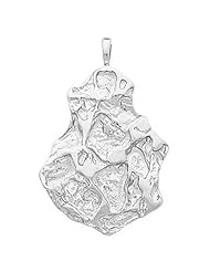 14K White Gold Nugget Pendant -- LIFETIME WARRANTY