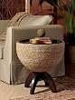 Carmel Dark Mahogany Round Drum End Table By Powell Furniture