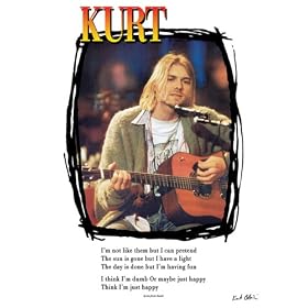 Kurt Cobain 'Dumb' Lyrics Nirvana Unplugged Mtv Art Poster Print - 24" X 36"
