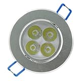 Lemonbest Dimmable 4X1W 110V Cool white Led Ceiling Light Downlight Recessed Cabinet Lighting Fixture