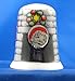 Porcelain China Thimble -- Peephole Style -- Santa Claus in Chimney