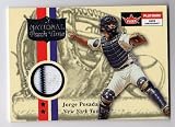 2001 Fleer National Patch Time Game Used Jersey Jorge Posada New York Yankees Baseball Card
