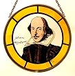 William Shakespeare Portrait in Stained Glass