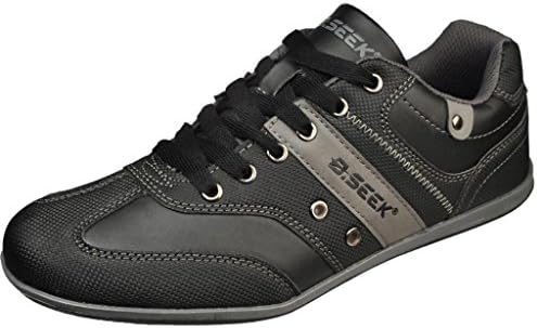 Dream Seek Men's Black Athletic Low Top Fashion Sneakers