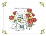 Bichon Frise - Christmas Design by Cindy Farmer