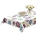 ENNAS Rectangle Waterproof Vinyl Table Cloth, Waterproof Oil-Proof PVC Table Cloth, Flannel Backed Vinyl Tablecloth, for Dining, Camping, Indoor and Outdoor (52