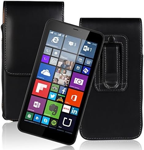 Nokia Lumia 640xl Holster,LiveforNow0 Premium PU Leather Flip Case Cover for Microsoft Nokia Lumia 640xl 5.7 inch with Vertical Belt Clip + Free Polishing Cloth