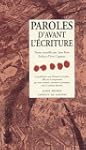 Paroles d'avant l'�criture