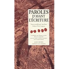 Paroles d'avant l'�criture