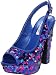 Naughty Monkey Women's Confetti Platform Pump,Blue,7.5 M US