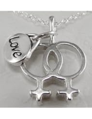 An Exquisite Lesbian Pendant in Sterling Silver, Gay Jewelry Youll Be Proud to Wear or Give