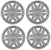 Set Of Four 15 Inch 2005 - 2006 Pontiac Pursuit (Canada) Hubcaps Wheel Covers With A Silver Finish