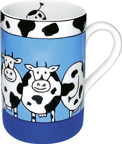 Konitz 10-Ounce Animal Stories Cow Mugs, Assorted, Set of 4