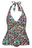 Torrid Plus Size Multicolor Zebra One-Piece Halter Swimsuit