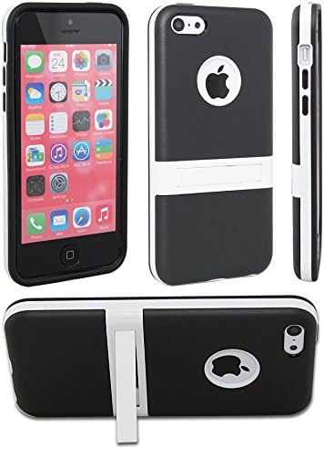 iPhone 5C Case, iPhone 5C Cases, Case Ace(TM) Apple iPhone 5C Case Slim, Ultra Fit With Kickstand Colorfull Case for iPhone 5C (Black)