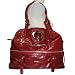 Large Faux Patent Leather Lk Tote Handbag