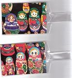 51PNoaqBtUL. SL160 photo 51PNoaqBtUL. SL160 Set of 2 Luggage Tags Made with Russian Nesting Dolls Fabric