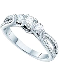 0.70CT DIAMOND 3 STONE BRIDAL RING