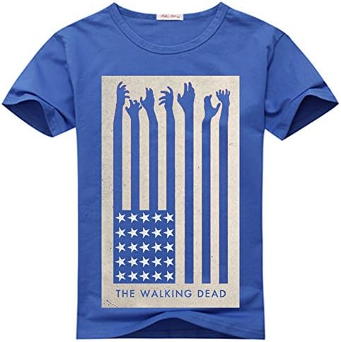 Walking Dead Hands Splatter Blood Logo Men Cotton T-Shirt X-Large