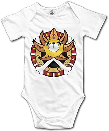 IdWAX Thousand Sunny Baby Boys Girls Short Sleeve Onesies Bodysuit White