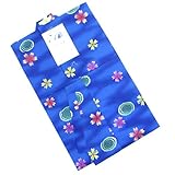 【着物問屋】 女の子ゆかたNo.179【うずまきとお花・青】1~2才用(90cm)