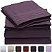 Mellanni Full Sheets Set - 4 PC Iconic Collection Bedding - Hotel Luxury, Extra Soft, Cooling Bed Sheets - Wrinkle, Fade, Stain Resistant (Full, Purple)