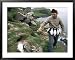 Puffin Catcher, Faroe Islands (Faeroes), Denmark, North Atlantic Collections Framed Art Poster Print by Adam Woolfitt, 39x31