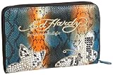 Ed Hardy Jaqueline Compact Clutch/Wallet,Blue,one size