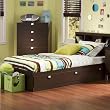 South Shore Furniture, Cakao Collection, Twin Mates Bed 39", Chocolate