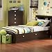 South Shore Furniture, Cakao Collection, Twin Mates Bed 39", Chocolate