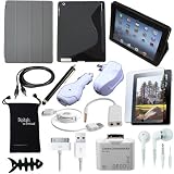 DigitalsOnDemand 15-Item Accessory Bundle for New Apple iPad 3 Wi-Fi 4G 16GB, 32GB, 64GB Tablet (3rd Generation Newest Model)