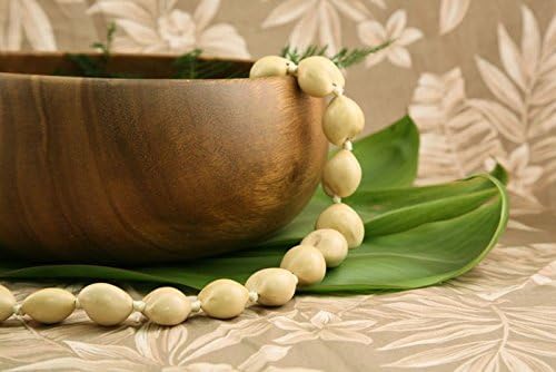 Hawaiian Kukui Nut Lei Necklace- White