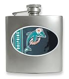 Review Quality Gold  / Miami Dolphins Stainless Steel Hip Flask