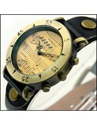 Womens Vintage Piano Score Quartz Metal Dial Wrist Watch Black