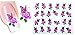 Ottery Beautiful Water Transfers Decals Design Pink Butterfly Flowers Nail Art Decoration Nail Stickers Nail Tips