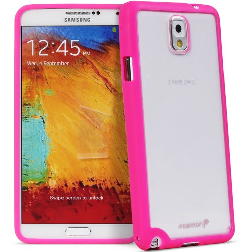 Fosmon HYBO-FENDER Series Hybrid TPU + PC Case Cover for Samsung Galaxy Note 3 / Note III (Hot Pink) by Fosmon Technology
