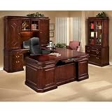 Oxmoor Merlot Cherry Left UDesk Office Suite Merlot Cherry Finish
