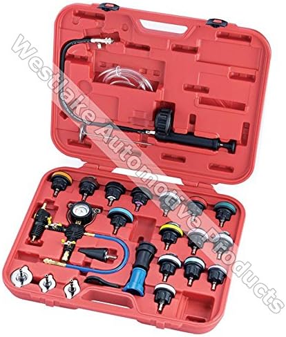 26pcs Universal Radiator Pressure Tester &amp; Vacuum Type Coolling System Kit Collant Replace Tool Coolant Purge/Refill Adapter