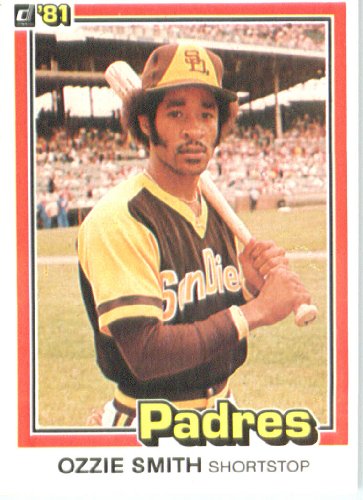 1981 Donruss # 1 Ozzie Smith San Diego Padres Baseball Card