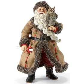  Enesco Department 56 Clothtique Possible Dreams *Whoos Your Santa* Sant with a Spectacular Owl