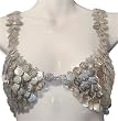 Silver Coin Bra Cover