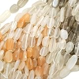 Multicolor Moonstone Gem Beads Ovals 6-9mm / 15 Inch Strand