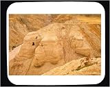 Decorated Mouse Pad with historical, nobody, daylight, day, Dead Sea scrolls, history, location, outside, Middle East, religious, arid, historic, copy space, ravines, canyons, outdoors, Qumran Caves, desert, religion, daytime, nature, Israel, site, Middle Eastern