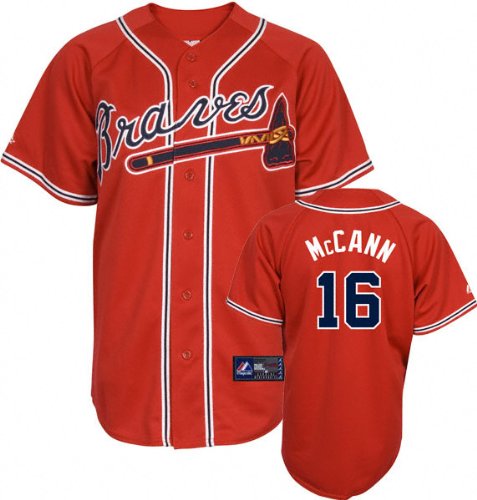 Brian McCann Atlanta Braves Alternate Red MLB Replica Jersey - M