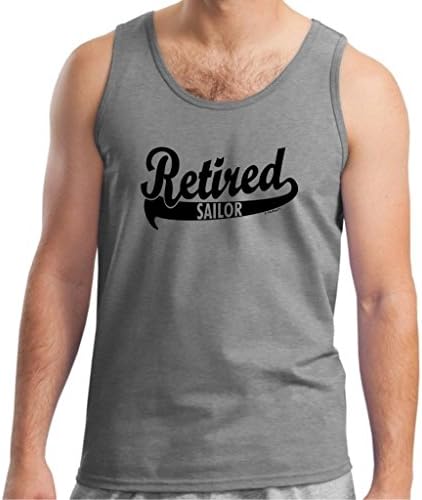 Retired Sailor, Retirement Gift Tank Top Large Sport Grey