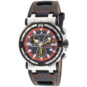 Buy Chase-Durer Mens 224.2BO-LEA Trackmaster Pro Chronograph 2nd Edition Orange-Stitched Leather Watch by Amazon.com Store Card