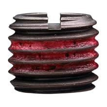 Carbon Steel Threaded Insert, UNC Threads, HRC84 Hardness, #8-32 Internal Threads, 5/16"-18 External Threads, 0.290" Length, 60200 psi Tensile Strength, Made In US, Pack Of 10