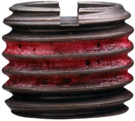 E-Z LOKExternally Threaded Insert, C12L14 Carbon Steel, Meets AISI 12L14/Metric, M6-1.0 Internal Threads, 3/8"-16 External Threads, 10.31mm Length, Made in US (Pack of 10)